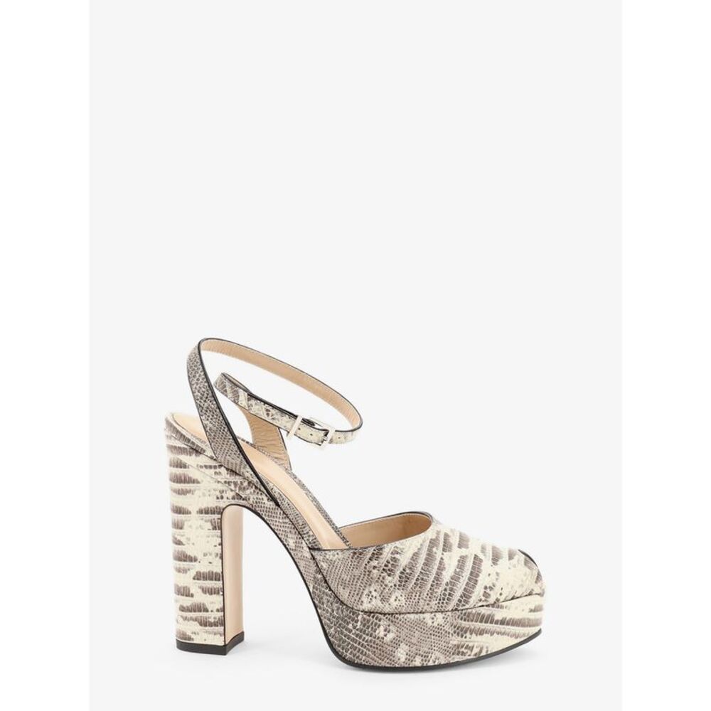 Fendi Women Fendi After 9 Leather Sandals With Tejus Print